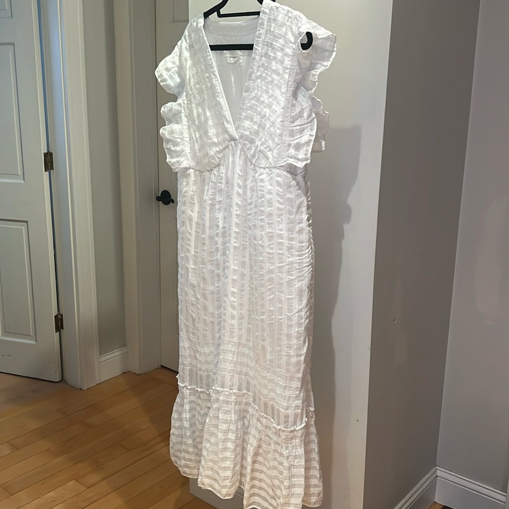 Anthropologie White Summer Dress
